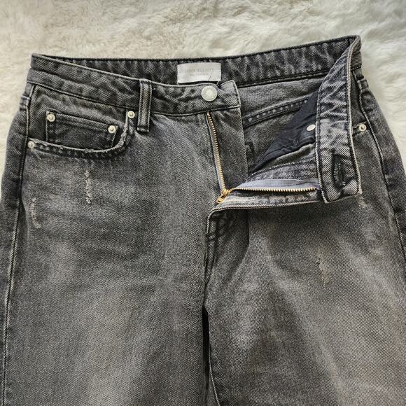 NEW John Elliott Boyfriend Charlotte High Waist Slim Sonic Black Distressed Jean - Picture 4 of 9